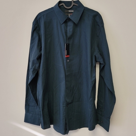 Murano Ultimate Modern Comfort Woven Shirt Deep Teal L - Picture 1 of 8
